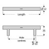 M4TEC Bar Kitchen Cabinet Door Handles Chrome Bedroom Furniture Pull
