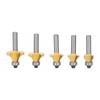 5 Pcs Round Over Router Bit 8mm Shank Carbide Corner