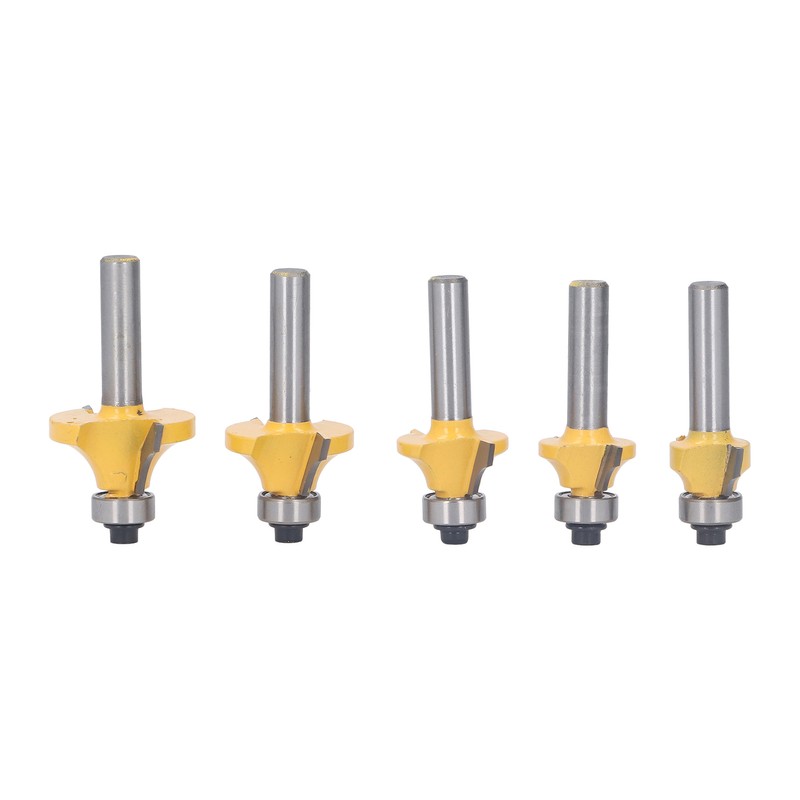 5 Pcs Round Over Router Bit 8mm Shank Carbide Corner