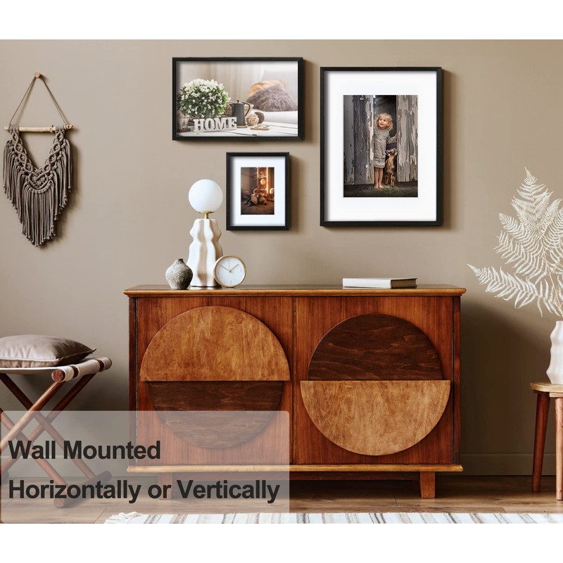 Yaetm 8x10 Picture Frame Matted to 5x7 Set of 4,