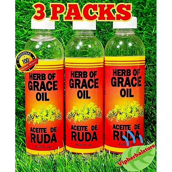3 Bottles Aceite de Ruda / Herbs of Grace Oil 4.05 oz each Massage Aromatherapy