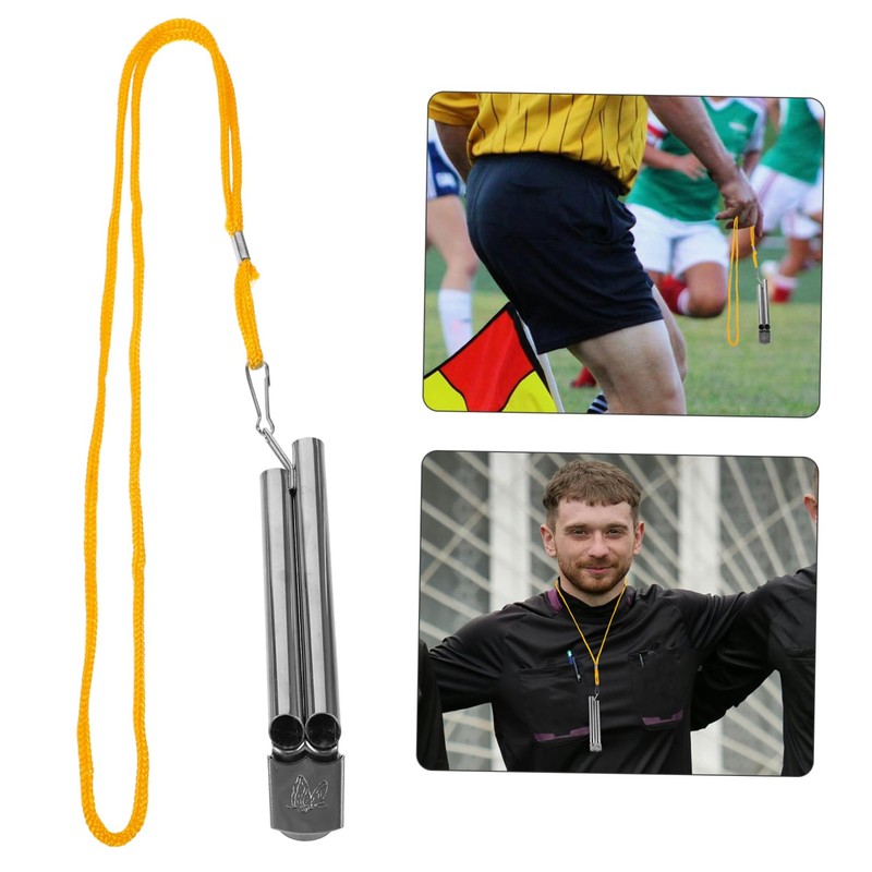 Kisangel Whistle for Referee Metal Whistle Emergency Hiking Lanyard Design