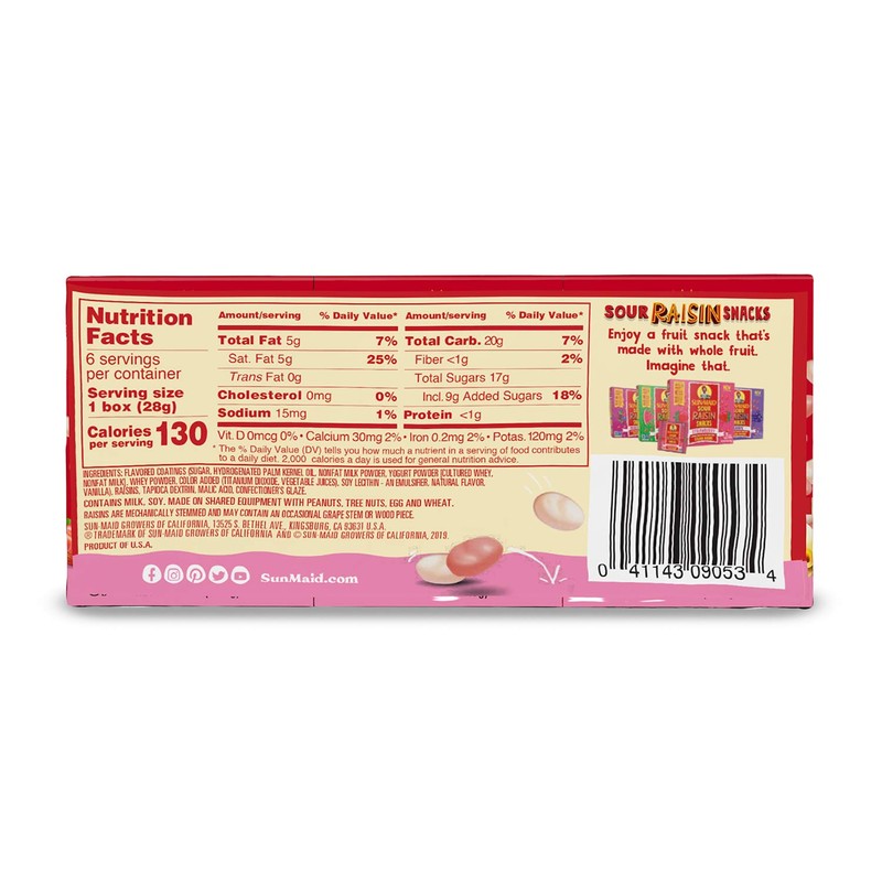 Sun-Maid Strawberry & Vanilla Yogurt Coated Raisins - (6 Pack)