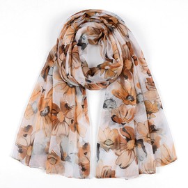 MAZELIKEHOOD Scarf for Women Soft Print Long Lightweight Wrap Fashion Floral Ladies Scarves