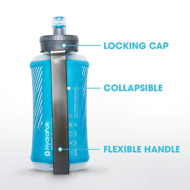 Hydrapak Softflask Softflasche, 500 ml, Malibu Blue