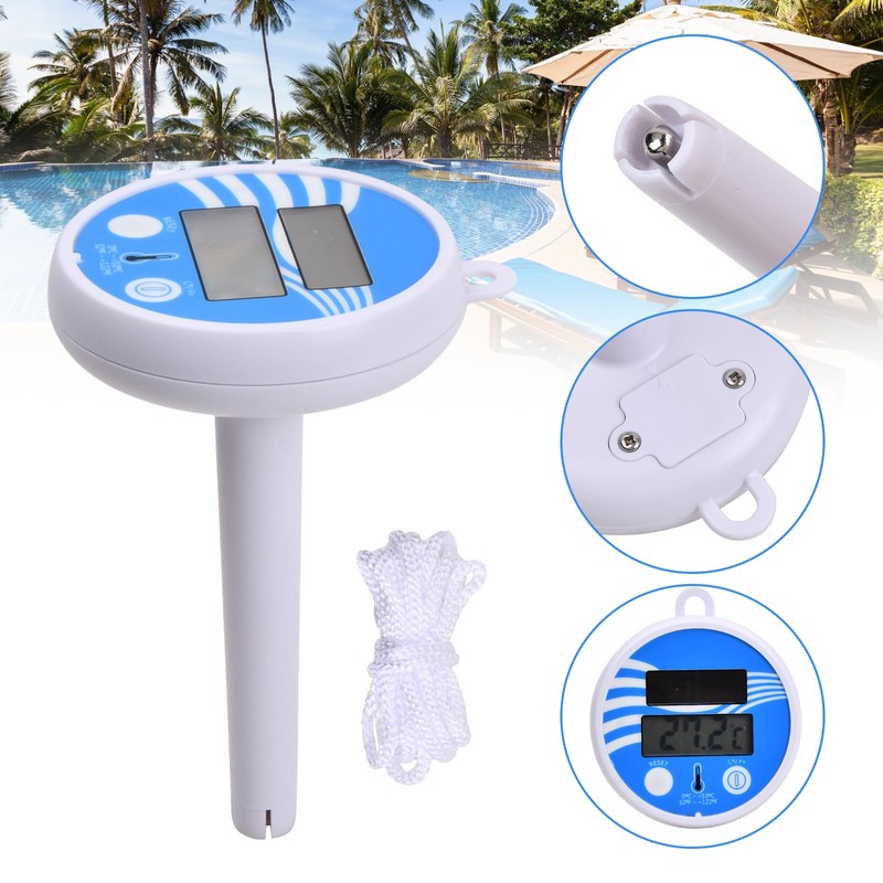 Volumoon Floating Thermometer, Solar Swimming Pool Water Temperature Display Tester,