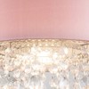 MiniSun Modern Pink Cylinder Ceiling Pendant Light Shade with Clear