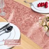 MILVOWOC 4 Pack Rose Gold Satin Table Runner, 12 x