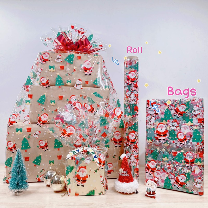 60 cm x 78 cm Christmas Cellophane Bags for Gift