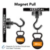 MIKEDE Black Magnetic Hooks Heavy Duty 30 LBS Strong Magnets