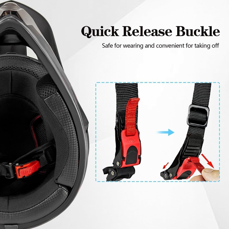 DOT Approved Ultra-Lightweight Full Face Dirt Bike Helmet - Ventilated