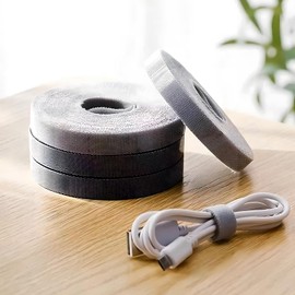 Kimstore Cable Ties Hook & Loop Cable Bands Cut by Hand Cable Ties Length 5m Width 1.2cm Wire Cord Organization Fastening Organize