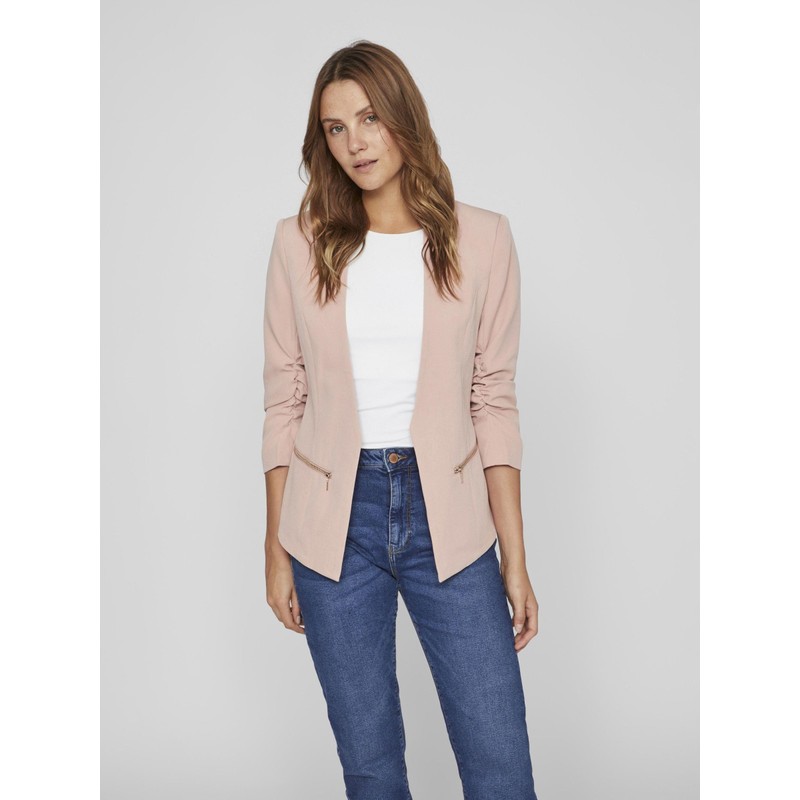 Vila Women’s 3/4-Sleeve Blazer, Misty Rose