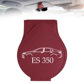 Car Sunglass Holder Clip Compatible with Lexus ES 350 F Sport Luxury Interior Accessories Organizer Eyeglass Hanger Visor Ticket Card Decor Sunglasses Holders Eyeglasses Magnetic Owners Gifts (Red)