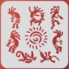 Kokopelli Wall Art Stencil, 16.5 x 16.5 cm (M) -