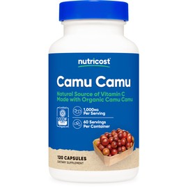 Nutricost Nutricost Camu Camu 1000mg, 120 Capsule - CCOF Certified Made with Organic, Non-GMO and Gluten Free