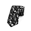 Ambesonne Necktie, Old Time Records Music Discs, 3.7", Charcoal Grey