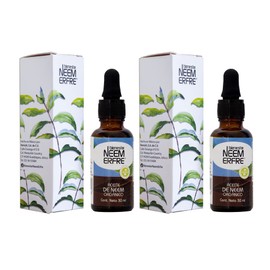 Aceite de NEEM Orgánico 100% puro sin diluir - Azadiractina - Natural Vegano Biodegradable | bienestar NEEM ERFRE (Paq de 2)