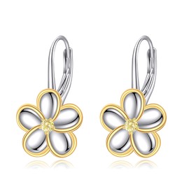 Plumeria Ohrringe 925 Sterling Silber Frangipani Ohrhänger Blume Schmuck Geschenk für Damen Frauen