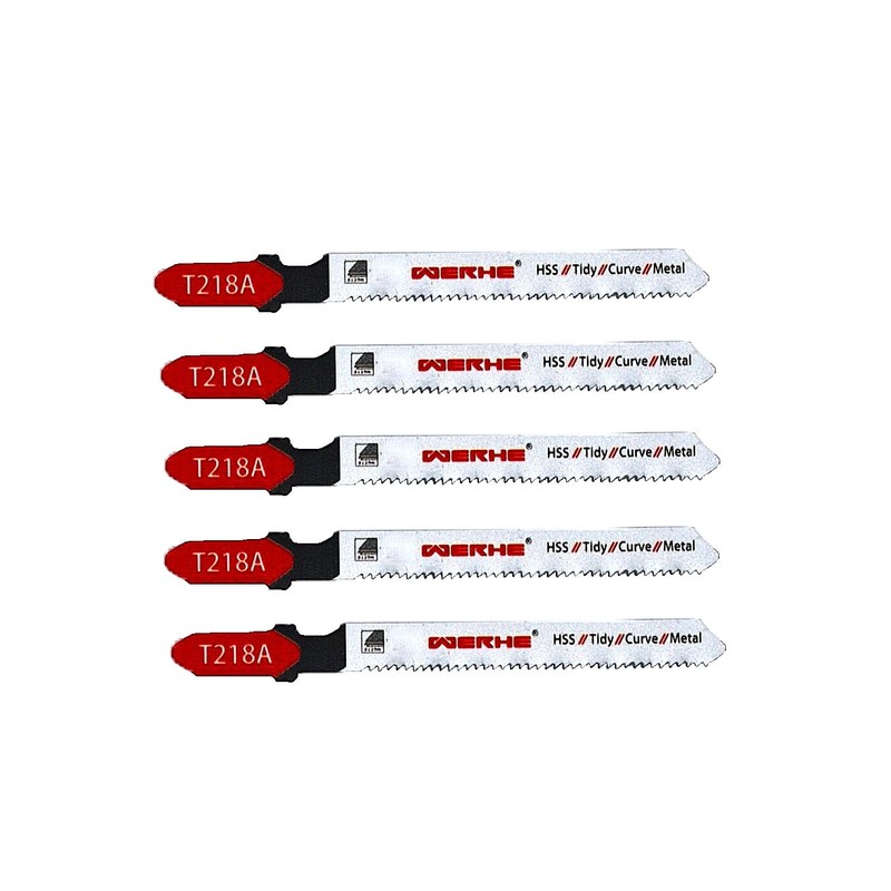 WERHE® Stichsägeblatt T218A 5 Stück für Metall Schnitte – für
