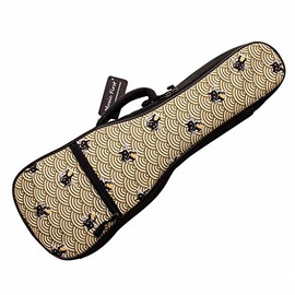 MUSIC FIRST Canvas Vintage Style"Fortune Cats (Maneki Neko)" Ukulele case ukulele bag ukulele gig bag (21 inch Soprano, Fortune Cats)