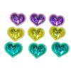 Bridgestone P5580 A487004 Bicycle Spoke Accessory, Heart, 3 Colors, Yellow/Green/Purple