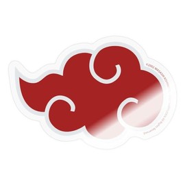 Spreadshirt Naruto Shippuden Akatsuki Symbol Sticker, Max. 10 x 10 cm, 10 x 10 cm, Glossy Transparent