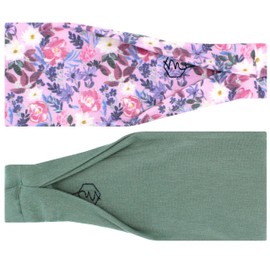 Maven Thread Orchid Set 2 Pack, Workout Headbands for Women, Sports Running Headband for Exercise, Gym hairband Athletic Workouts and Yoga 4" Thick Non Slip Sweatbands for Women 2Pack