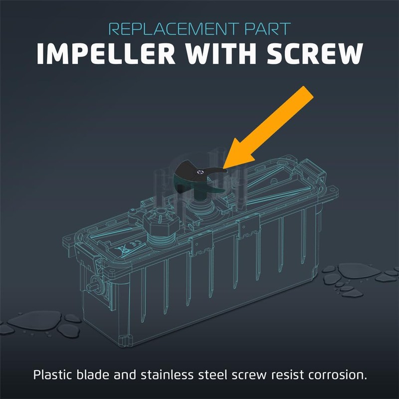 Dolphin Genuine Replacement Part - Impeller with Screw (Black) -