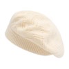 ZLYC French Beret Hat Reversible Solid Color Cashmere Warm Hat