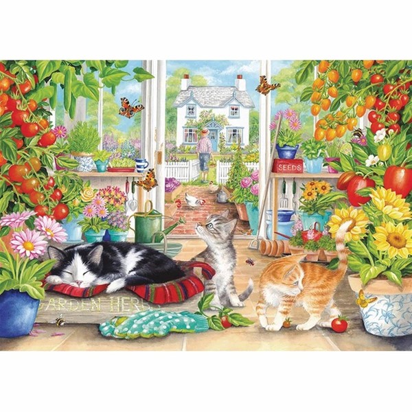 Otter House Gift Jigsaw Puzzle 1000 Piece - Greenhouse Cats