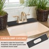 Teenyyou an Oval Hole Gray Faucet Mat for Kitchen Sink