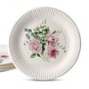 GREENBOX 8 x Paper Plates for Birthdays, 23 cm, Roses