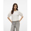 VERO MODA Women's Vmdoffy 2/4 O-Neck Pullover Ga Noos, Snow