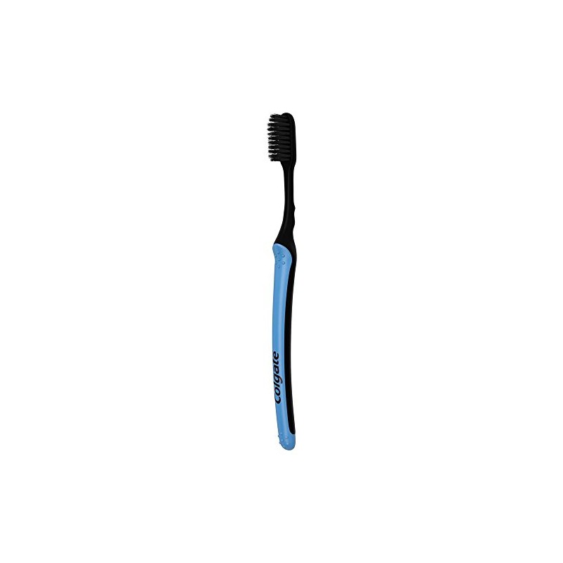 Colgate SlimSoft Floss-Tip Black Manual Toothbrush, 0.09 Fl oz