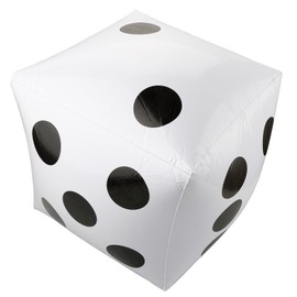 Siliget Inflatable Dice Toys, Giant Dice 30cm, 1Pcs Jumbo Dice Balloons Inflatable Toys Blow Up Dice 12X12In for Games Props Pool Party Favors