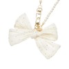 Maison de Fleur Women's Charm Stone Ribbon Pearl Strap, Grayish