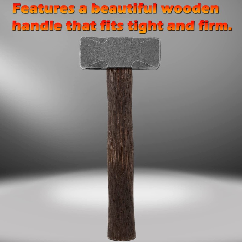 2.2LB Forging Square Hammer with Double Faces Perfect for Farrier