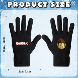 Ubephant Roblx Guanti Invernali Roblx Gloves, Guanti Invernali per Autunno e Inverno, Regali Invernali per Bambini, Adatto per Bambini da 8 a 12 anni