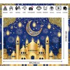 Eid Mubarak Decorations Backdrop Blue Happy Ramadan Mubarak Photography Background