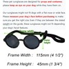 G001 Dog Cat Pet Costume Prop Round Sunglasses Medium Breeds
