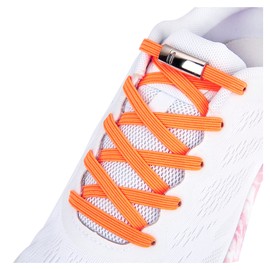 GVFYDIR No Tie Elastic Shoelaces Stretch Tieless With Magnetic Shoe Laces，One Size Fits All for Kids & Adults Shoes Orange