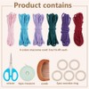 ACRNIGHEET 5PCS DIY Macrame Flower Wreath Kit, DIY Garland Making,