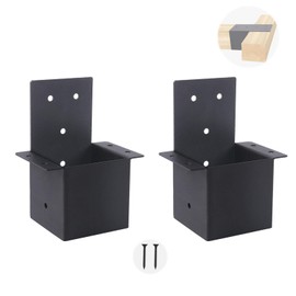 2 Pcs Pergola Brackets, 4"x4"Pergola Connector(Inner size3.6"x3.6") for 4x4 Wooden Post ,Beam Support Brackets for Patio,Log Cabin, Fence