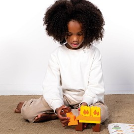 BIOBUDDI BB-0186 Dinosaurs-Stegosaurus Building Blocks, Multi-Colour