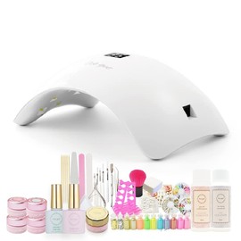 Gel Nail Kit, Starter Kit, Beginner, iro gel, Irogel, Color Gel, 4 Colors (Red, Blue, Yellow, White) + UV LED 36W Light