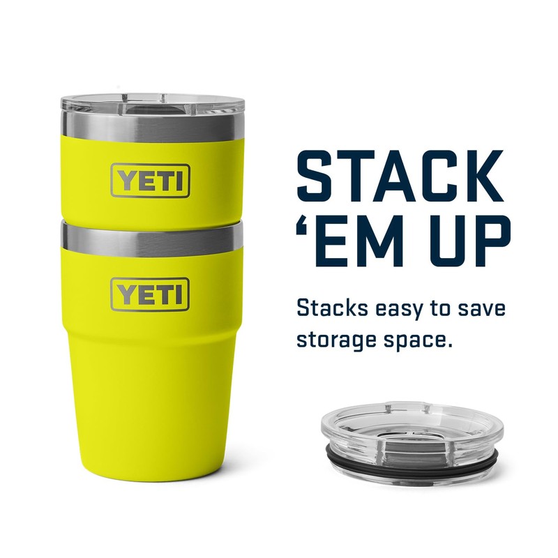 YETI Rambler 16 oz Stackable Tumbler, Vacuum Insulated, Stainless Steel