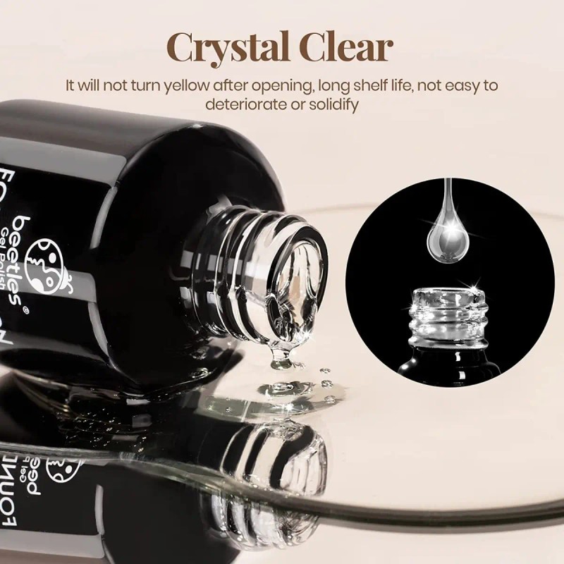 Beetles Juego Capas Uñas Capa Gel Base Color Transparente