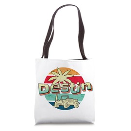 Destin Florida Retro Dune Buggy Fun Beach Vacation Gift Tote Bag
