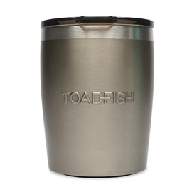 Toadfish Non-tipping 10oz Double Wall Insulated Stainless Steel Rocks Tumbler w/ East Slide Lid - Graphite